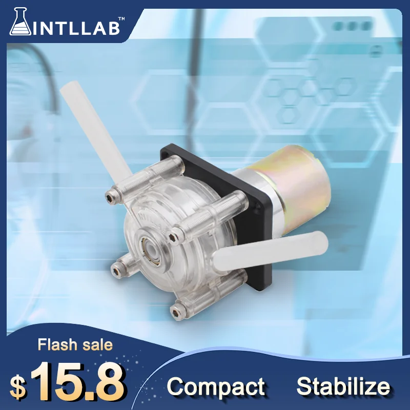 Peristaltic Pump Dosing Pump 24V DC, High Flowrate for Aquarium Lab Analytical