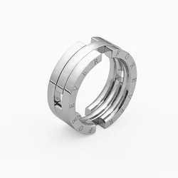 UOSU  Boys Cool Deformation Rings For Men Women Stainless Steel Cocktail Foldable Extendable Ring