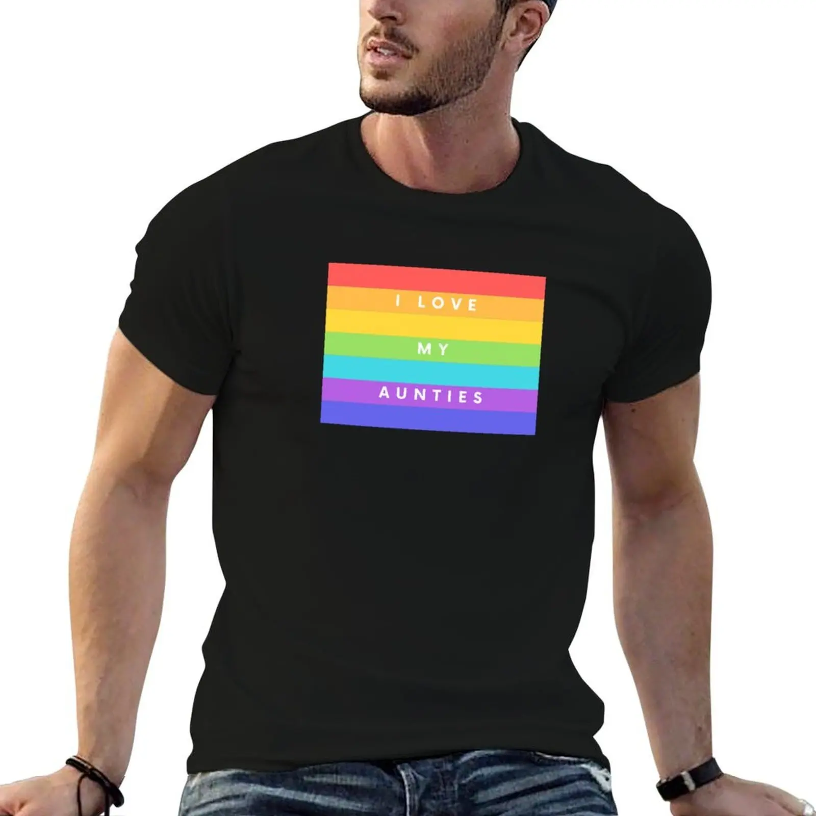 I Love My Aunties - For Nieces and Nephews T-Shirt Simple Solid Color Crew Neck Tee
