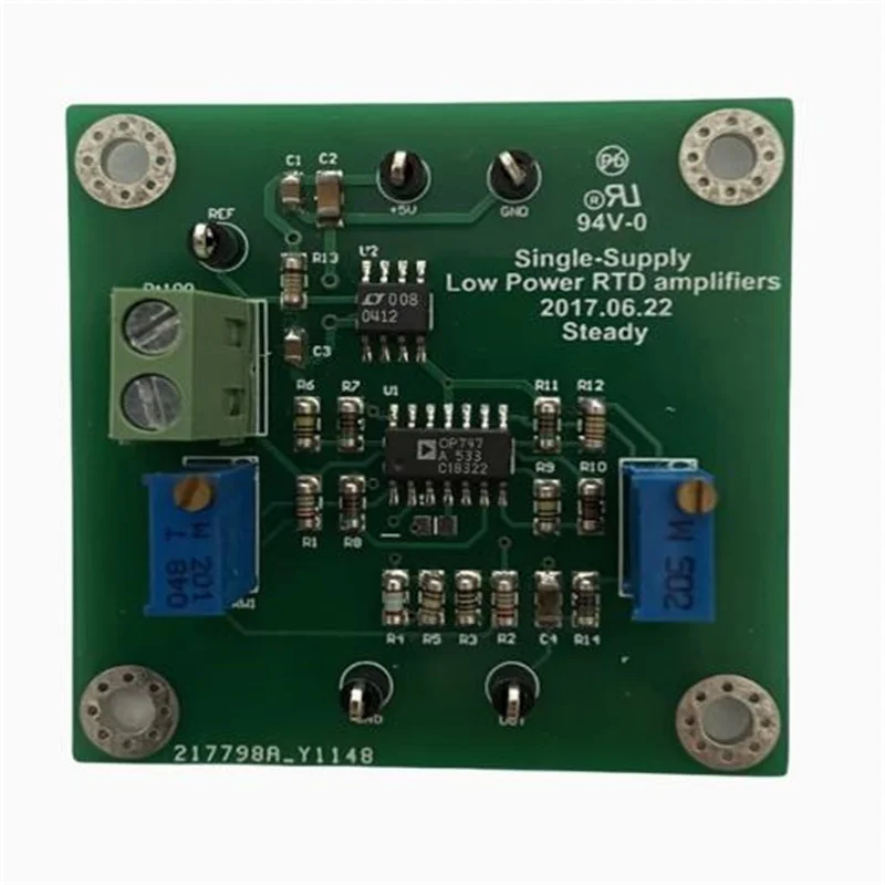 Platinum Resistance Temperature Measurement Module, Detector de Temperatura, Sensor, Low-Power, Single Power Supply, Circuit Board, PT100RTD