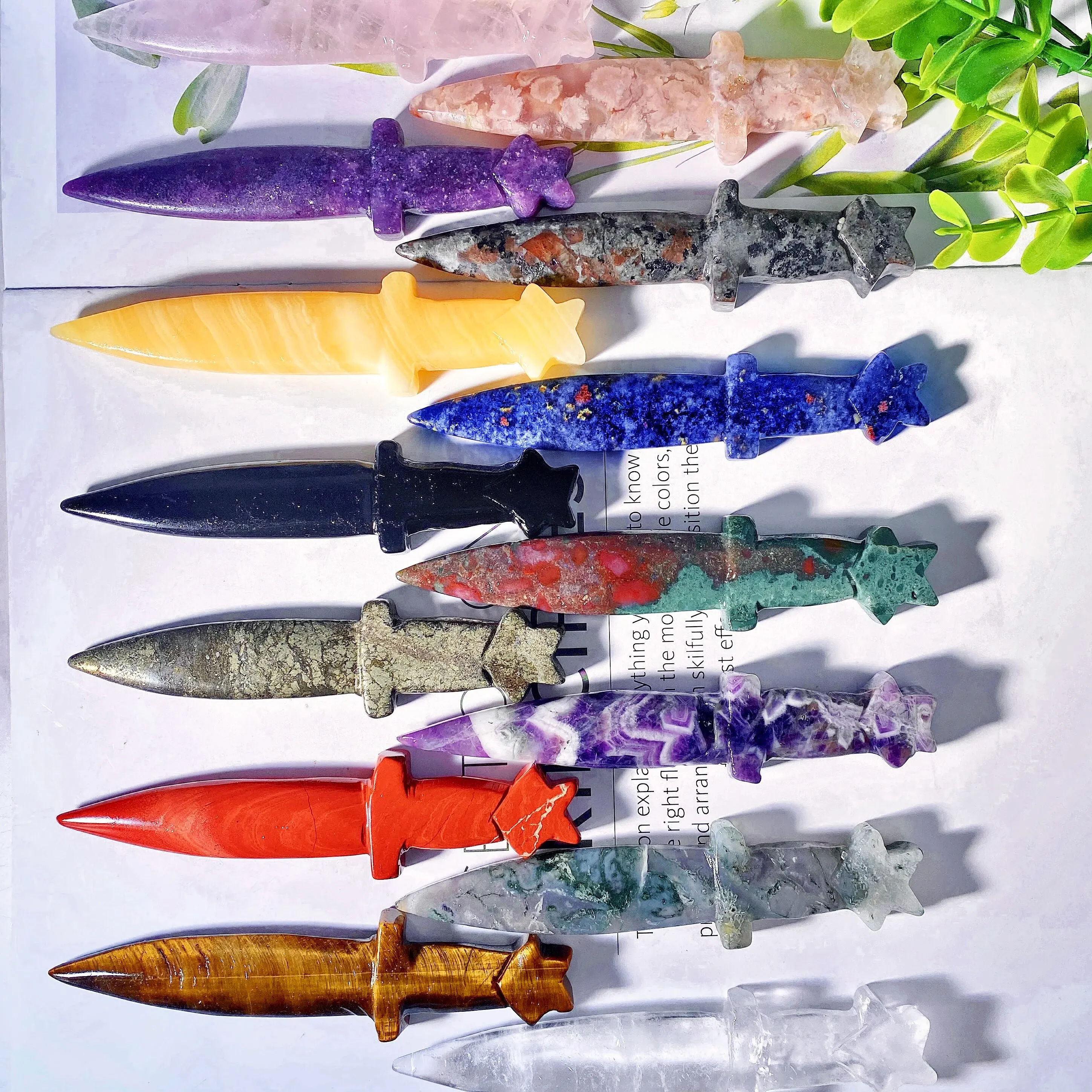 1PC High Quality Crysta Knife Natural Crystal Carving,Gemstone Jewelry,Glitter, Healing Crystal, Birthday Gift,Women Gift