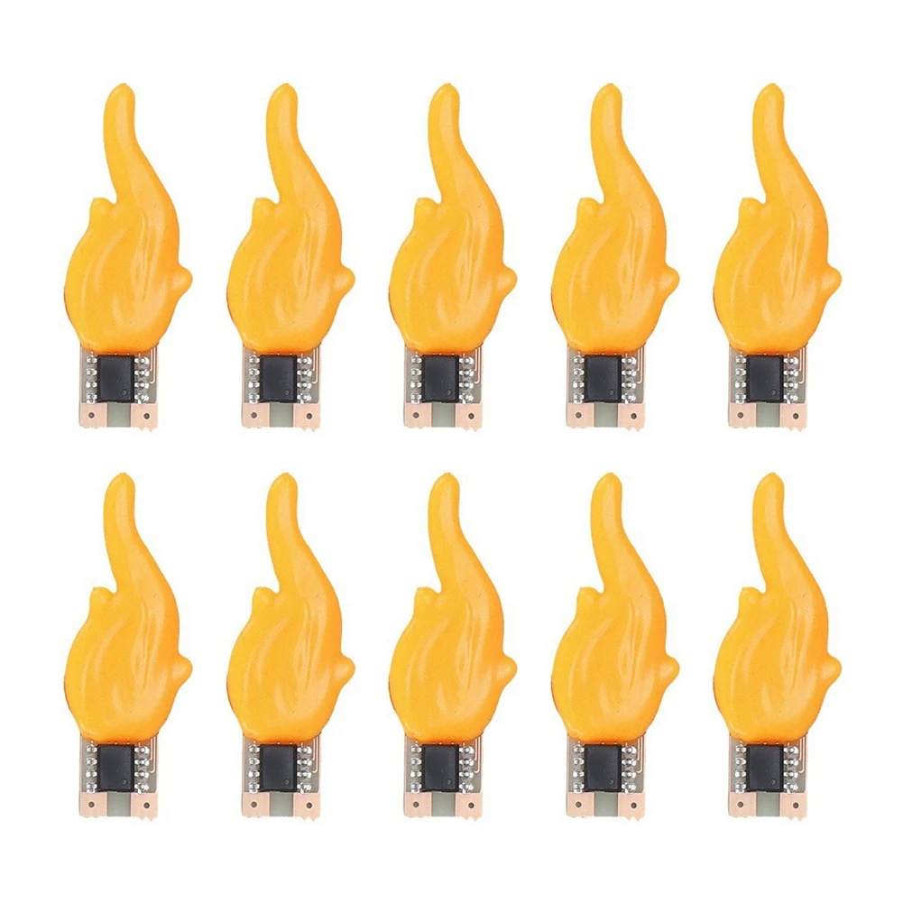 Super Sale LED Flash Candle Flame Light 1800K Warm White Birthday Camping Light Bulb LED Decorative Light Accessorie 10Pcs