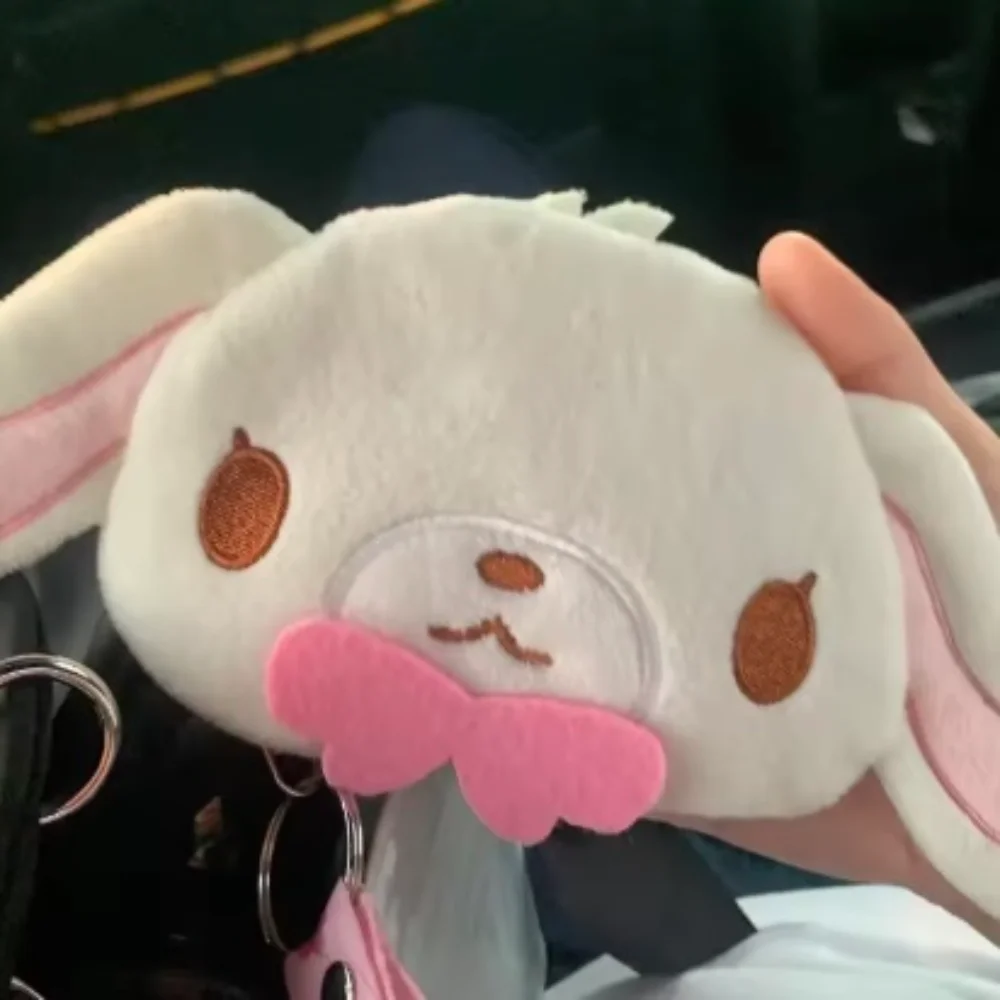 Japanese Style Sugarbunnies Plush Mini Coin Purse Cartoon Plush Keychain Large Capacity Earbuds Lipstick Storage Bag Couple Gift view 5