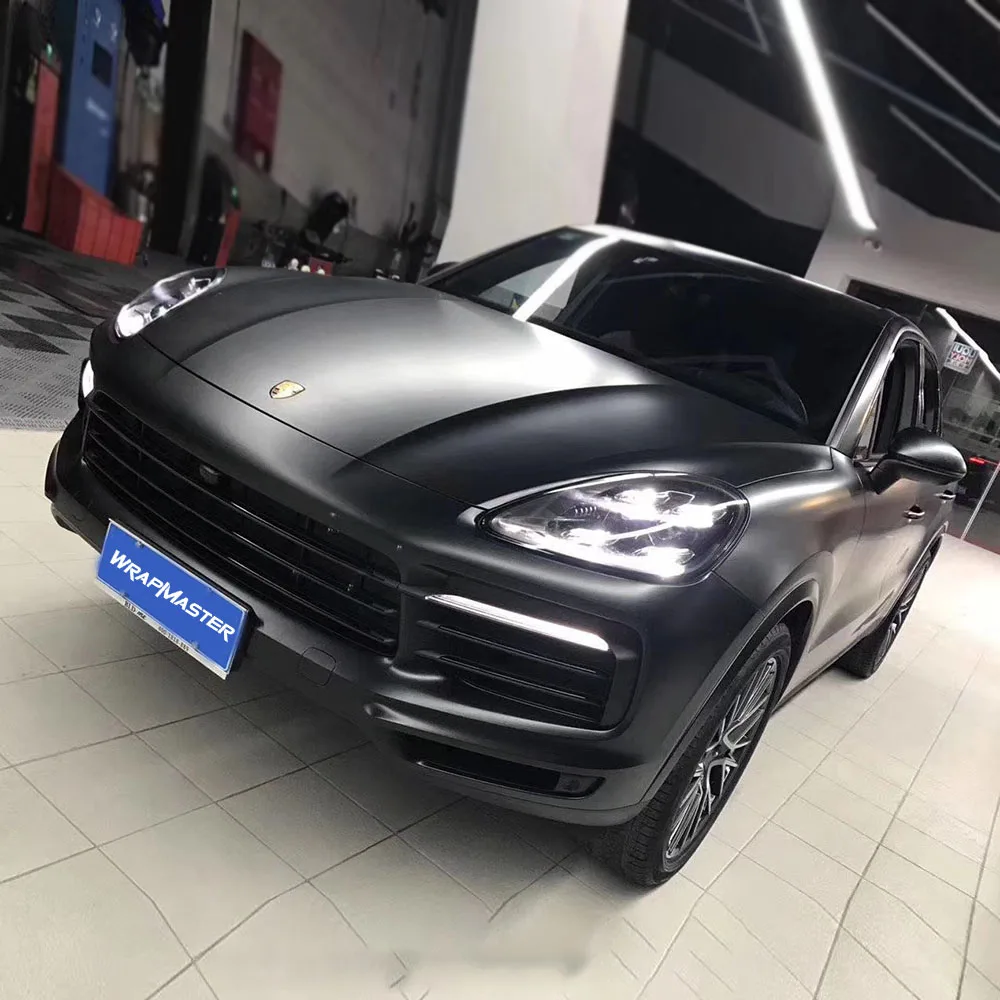 

Matte Metallic Vehicle Vinyl Metallic Black Car Wrap Film