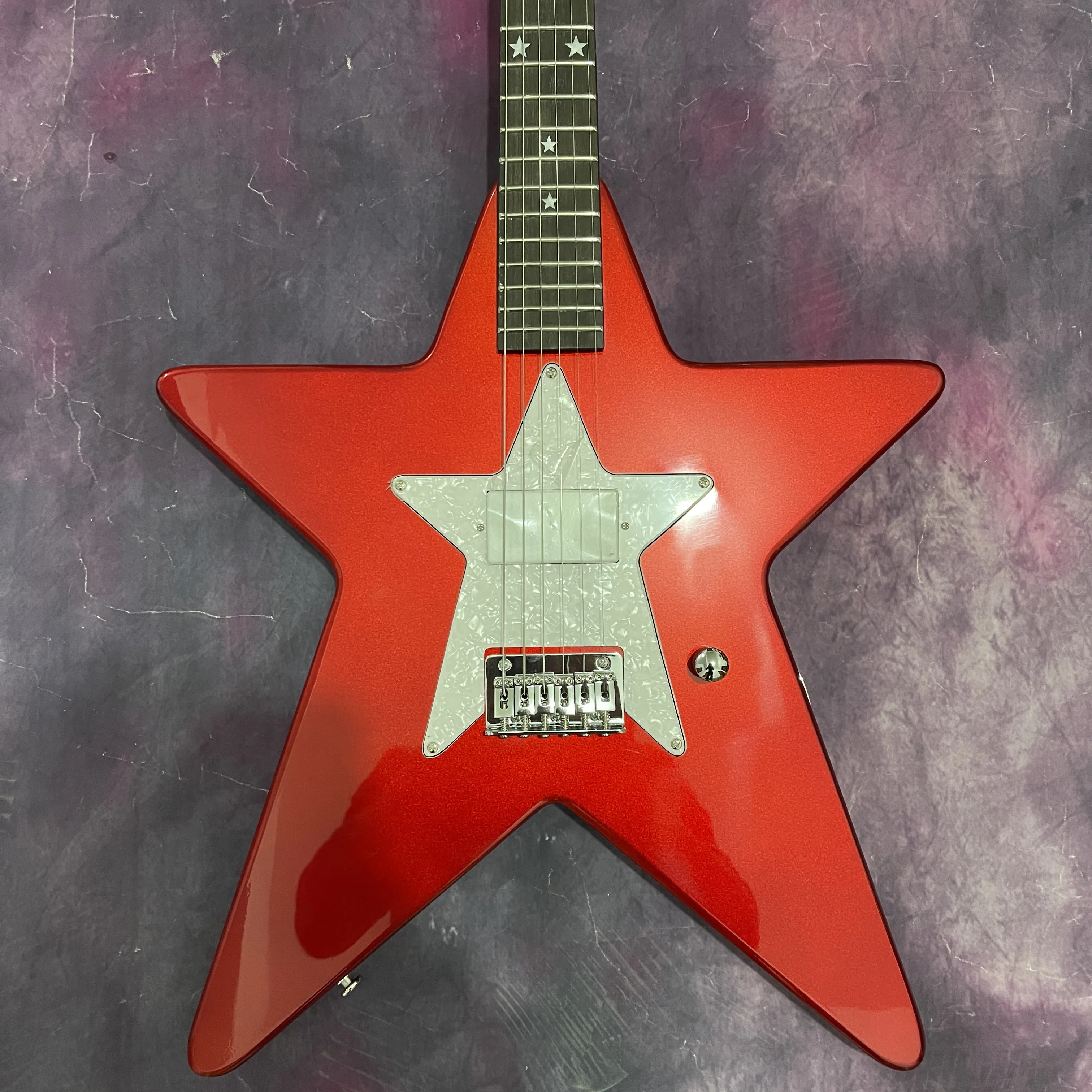 RED Daisy Rock Debutante Star Electric Guitar Silver hardware basswood body Rosewood fingerboard 6 strings in stock