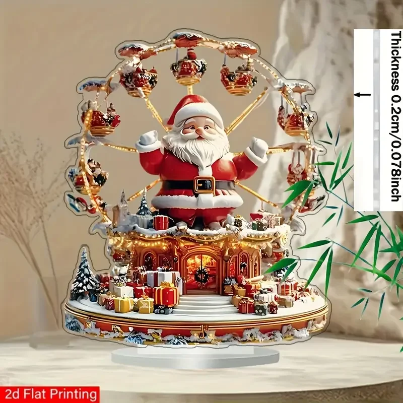 1 Stück Weihnachtsmann-Figur im Boho-Stil für Schreibtisch-Dekoration, Festliche Heimdekoration, Wohnzimmer-Deko, Perfektes Feiertagsgeschenk