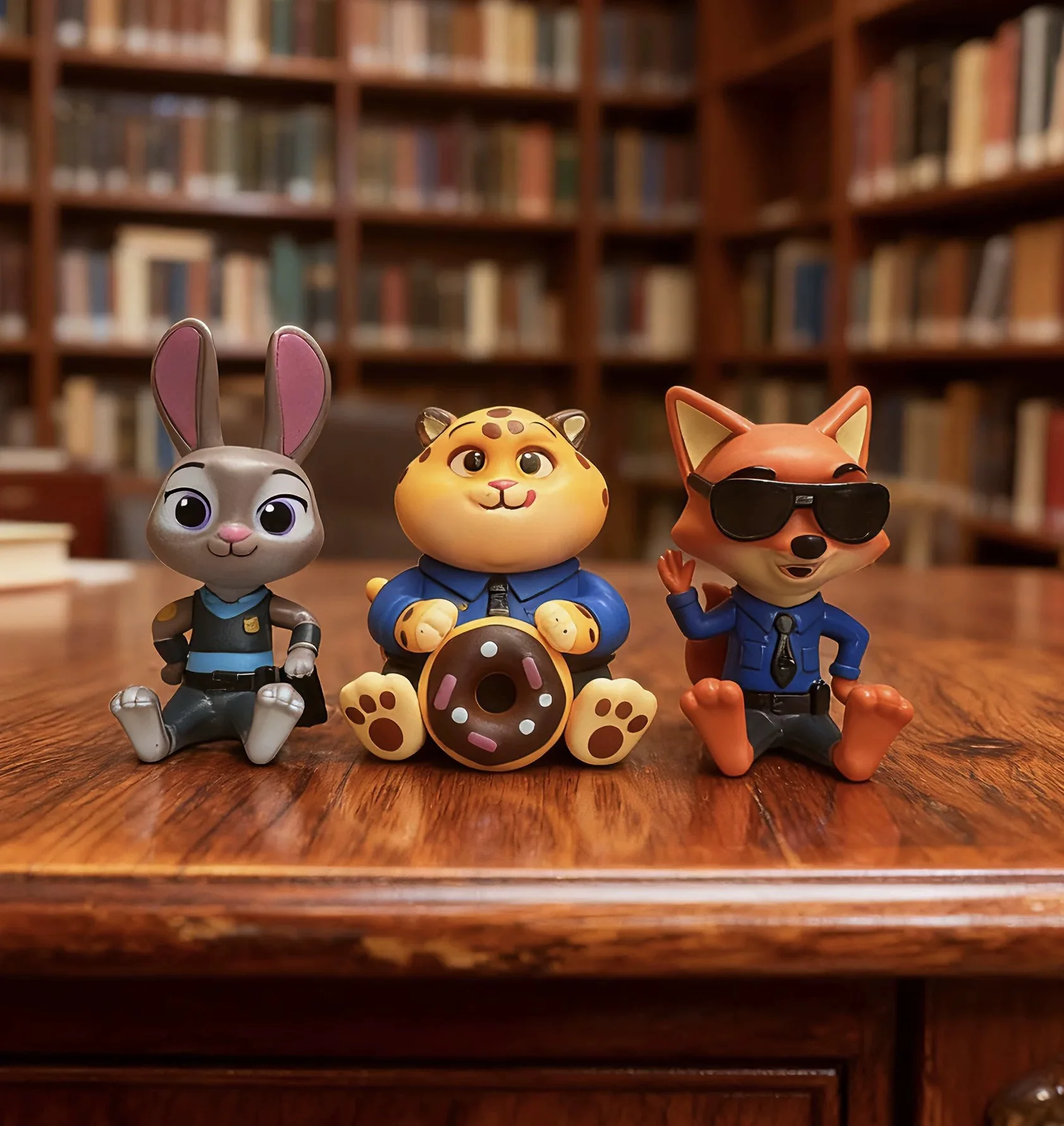 صديقة للبيئة مادة PVC تصميم كرتوني متعدد المشاهد قابل للتكيف، زينة Zootopia، لعبة تزيين كعكة السيارة القابلة للجمع #4