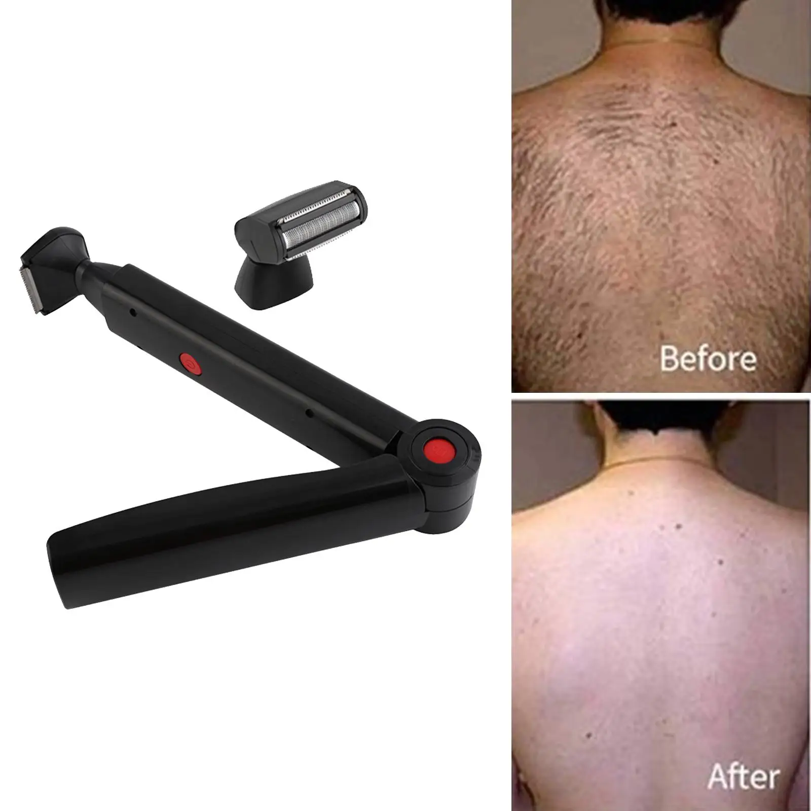 

Lightweight Long Handle Back Hair Shaver Back Hair Removal Groomer