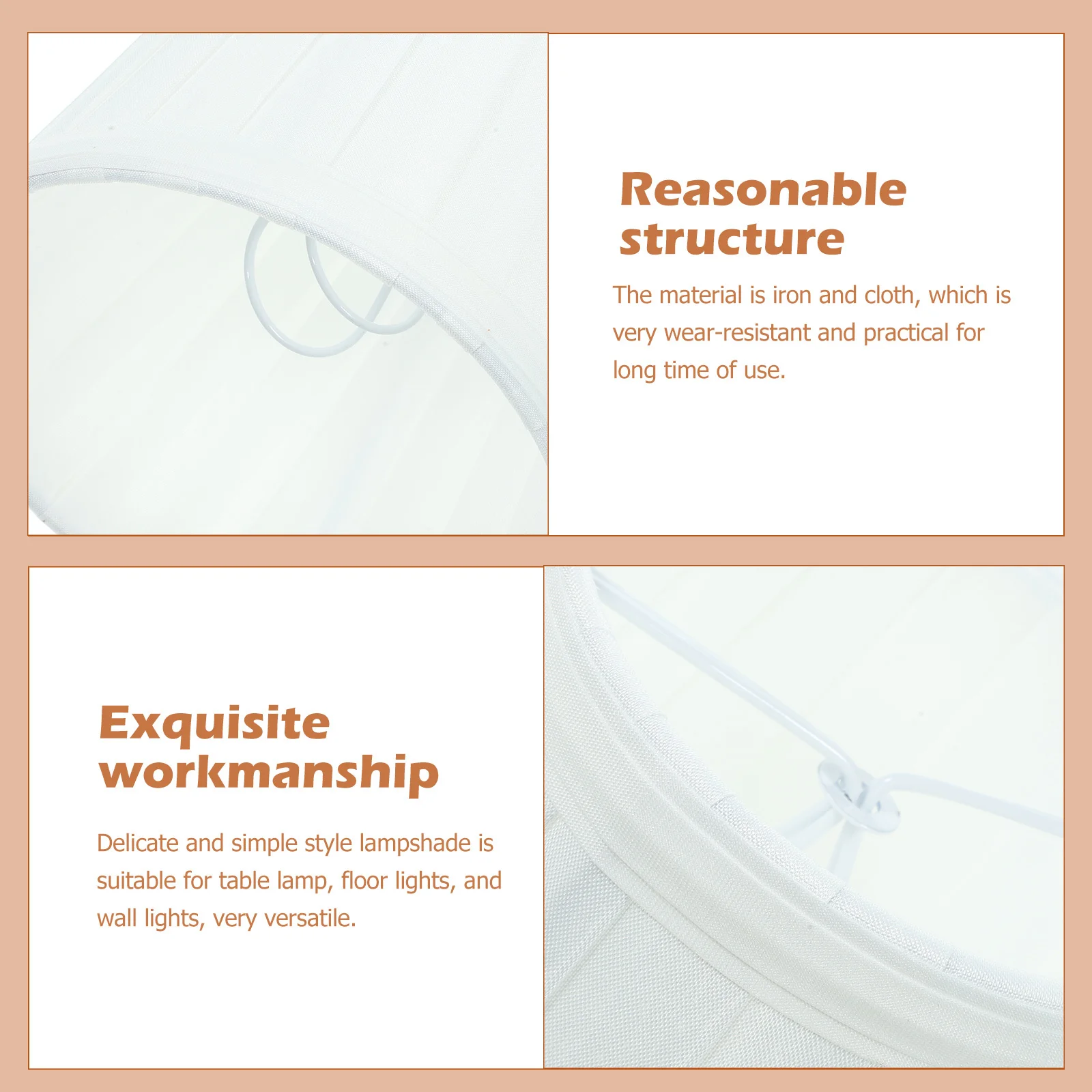 

Fabric Lamp Shade Iron Frame For Table Floor Lamp Durable Light Cover Replacement Household Decor Bedside Study Hotel Bar