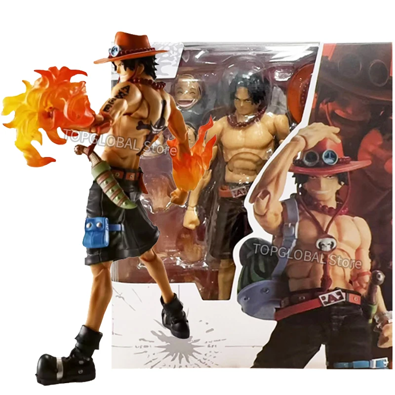 SHF Portgas D Ace الشكل قطعة واحدة قبضة النار Ace أنيمي عمل أرقام المنقولة المفاصل جمع نموذج اللعب هدية عيد ميلاد