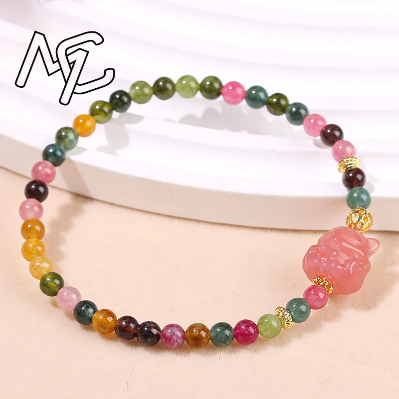 Natuurlijke Jade Negen Tailed Fox Armband Agaat Toermalijn Exquise Sexy Jonge Meisjes Mode Echte Sieraden Best Verkochte Vakantie Cadeau