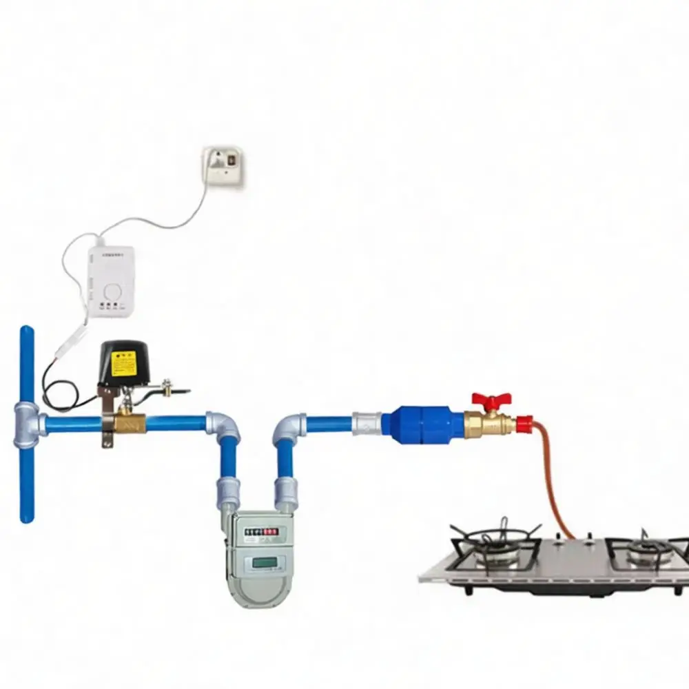12V Wired Gas Valve Manipulator Controller For Automatic Shut Off Home Pipeline Security Leakage Alarm Systems