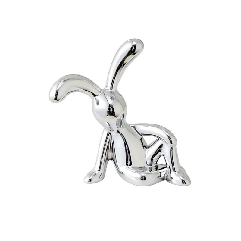 Long Eared Rabbit Center Console Decor, 3D DIY Paste On Ornament for Car Interior Home Furnishings, Cute Gift