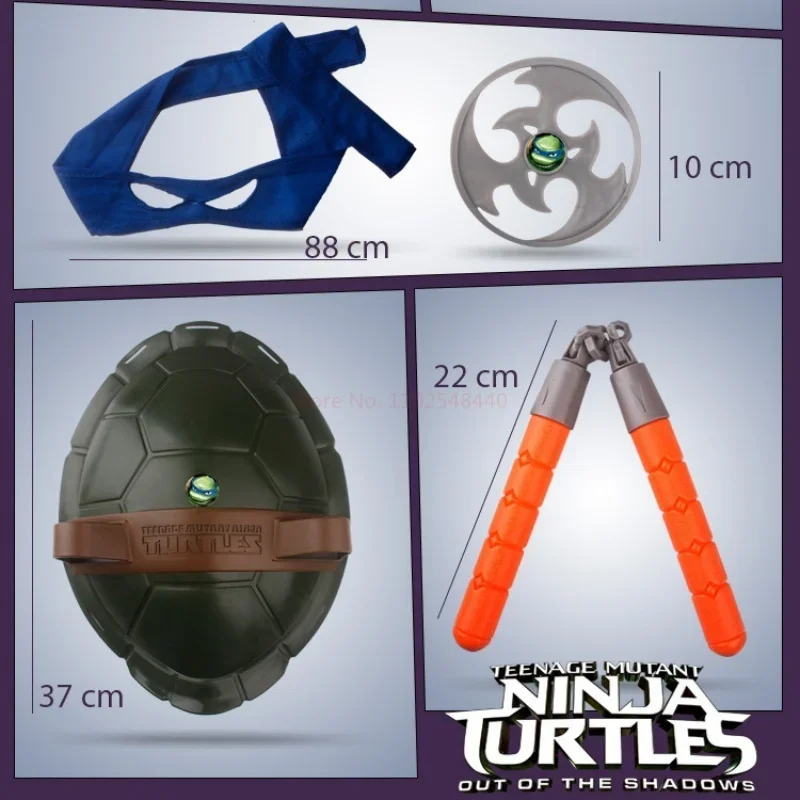 2024 Kinder Cosplay Teenager Mutant Ninja Schildkröten Schildkröte Muschel Requisiten Kinder partys Dinnerparty Cos spielen Kostüme Lieferungen