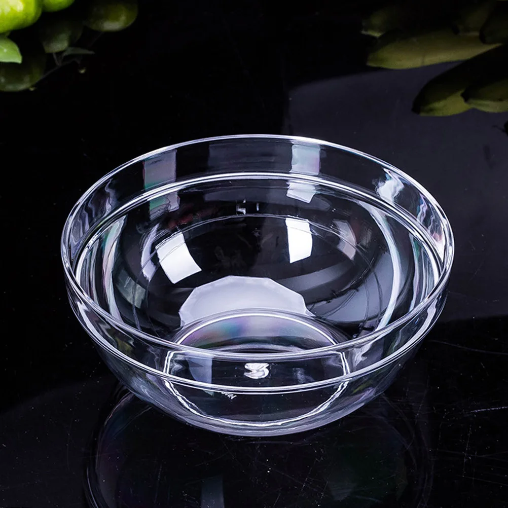 

5 Pcs Vegetables and Fruit Salad Bowl Serving Big Bowls Thicken Transparent Round