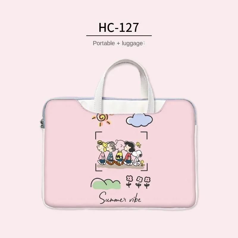 Snoopy Laptop Bag 13.3 15.6 14 16 INCH Waterproof Protect Notebook Case Sleeve for Macbook Computer Bag PU Handbag Birthday Gift