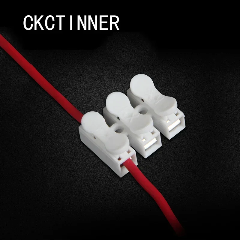 10pcs CH-3 Spring Wire Quick Connector 3p Electrical Crimp Terminals Block Splice Cable Clamp Easy Fit Led Strip