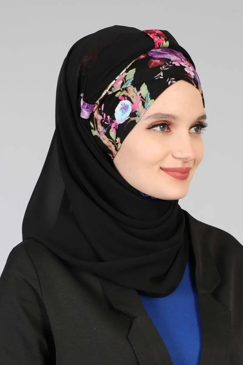 Teste padrão penteado da floresta do xale do chiffon do algodão