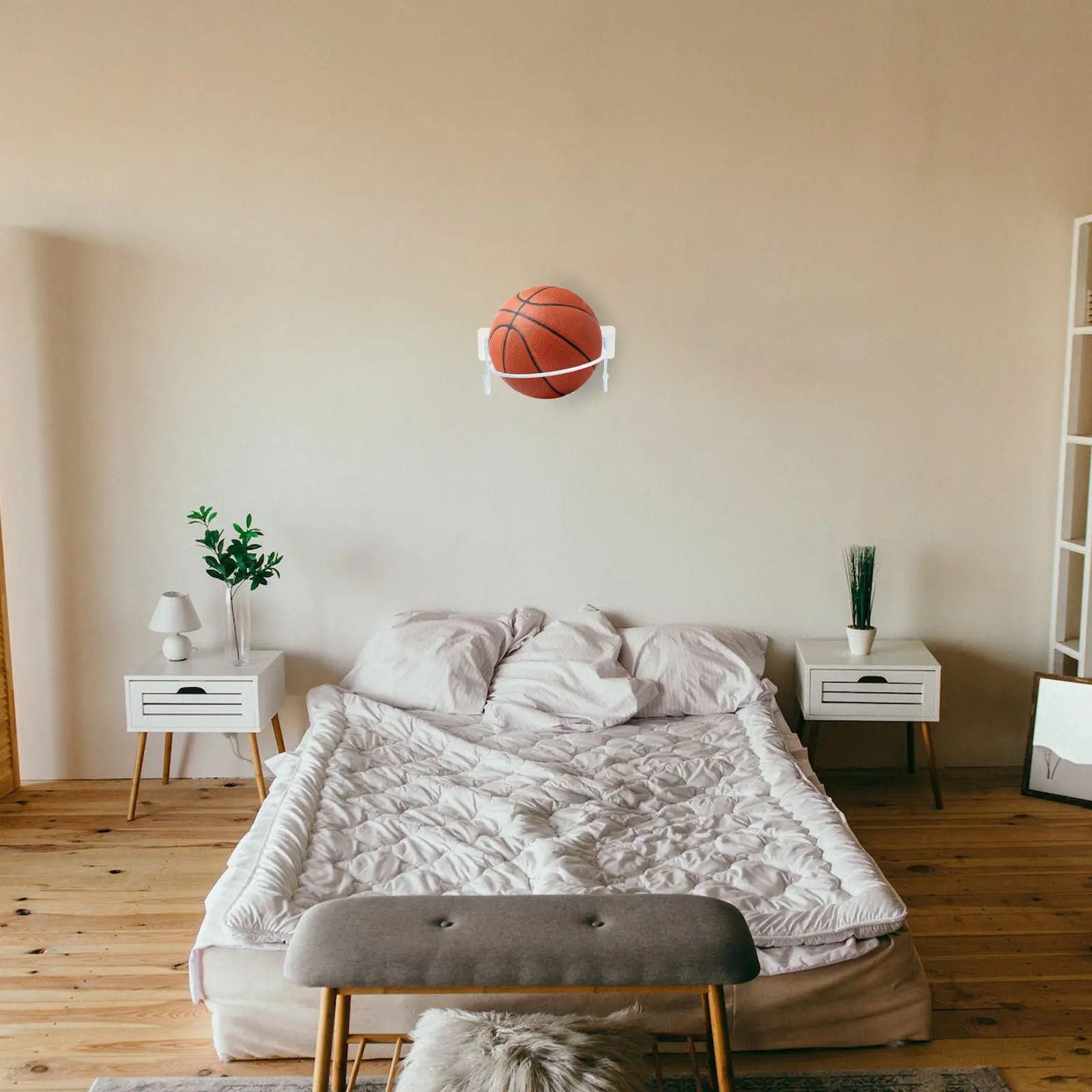 

Настенный держатель для мячей (1 шт.) для хранения и демонстрации баскетбольных и футбольных мячей, органайзер для спортивных инвентарей для дома, спортзала, торгового центра