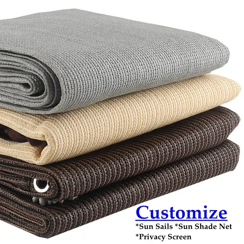 Contact Us To Customize Size Thicken HDPE Fabric Anti-UV Canopy Sun Shade Net Balcony Safety Privacy Screen Garden Fence Net