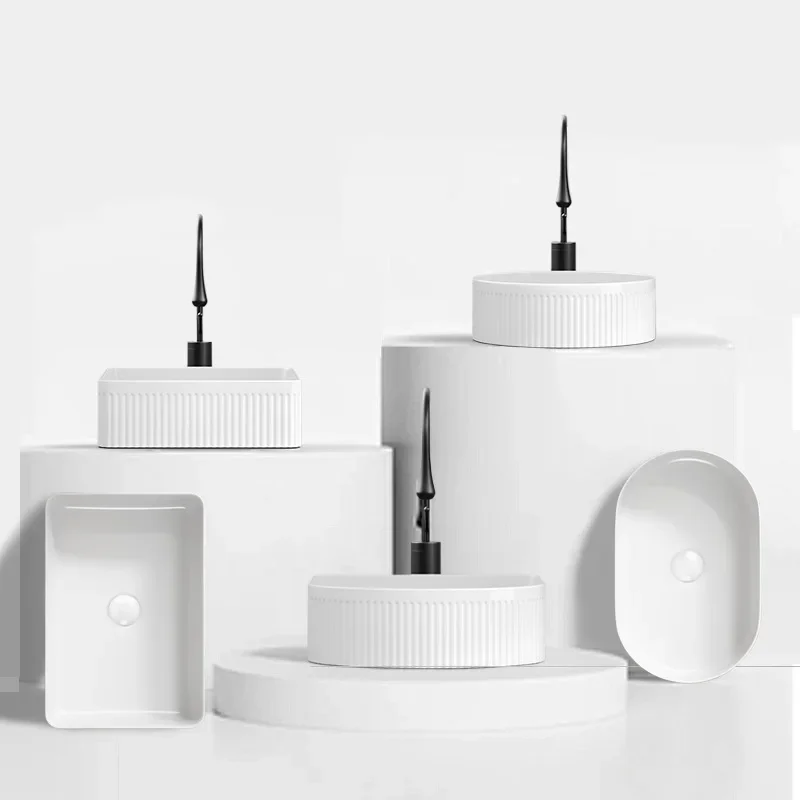 Ceramic art table basin simple thin edge bathroom small apartment single ceramic integrated wash basin