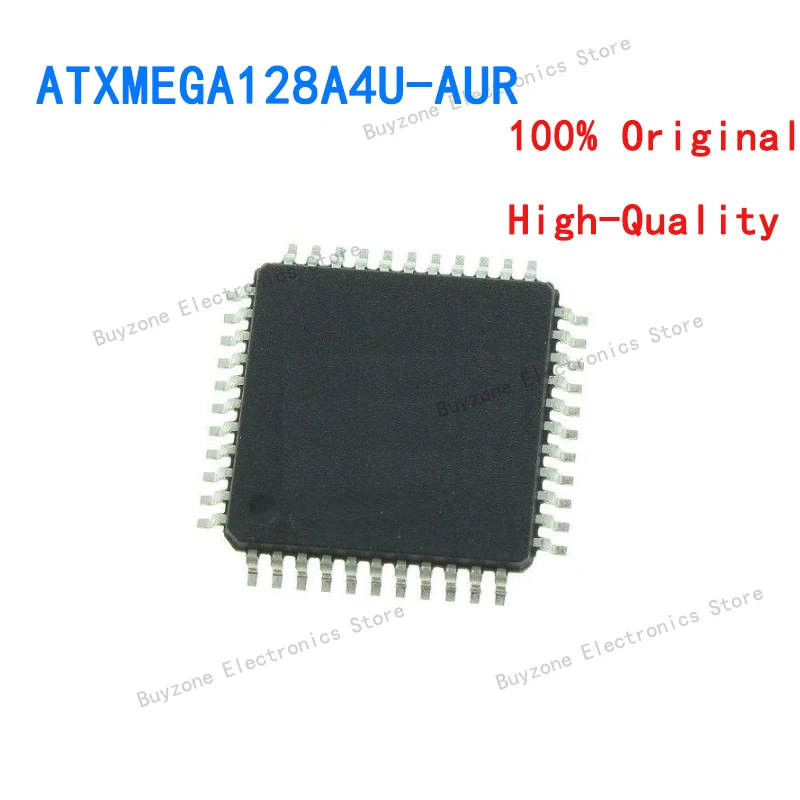 2pcs/lot ATXMEGA128A4U-AUR MCU 44TQFP 85C GREEN1.6-3.6V