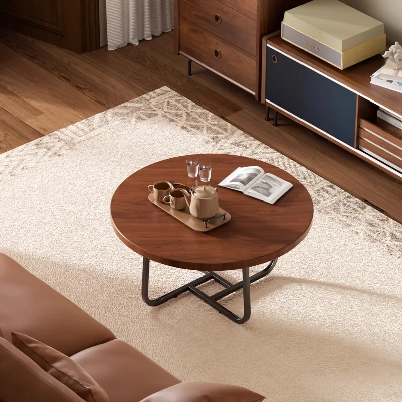 Light Luxury Minimalist Combined Coffee Table Japanese Style Tree Ring Pattern Nordic Sofa Side Table Coffee Table Center Table