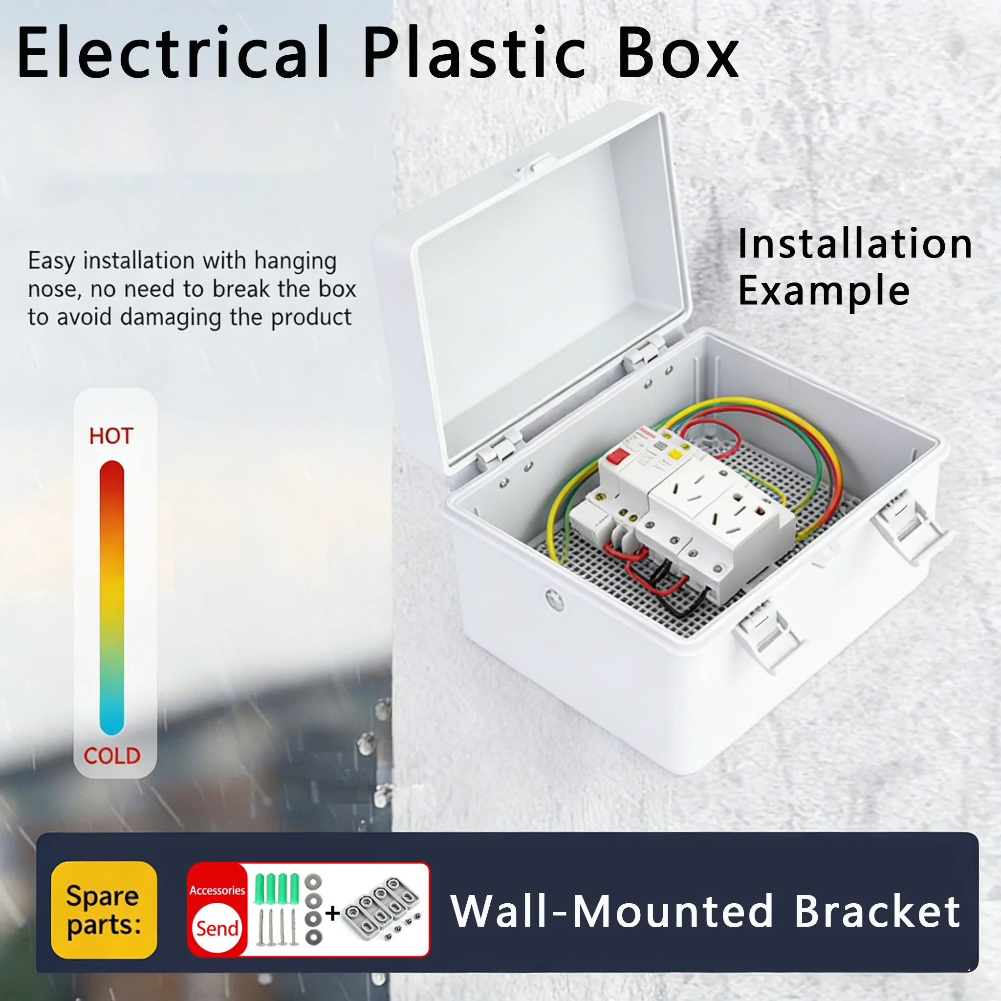 IP66 Outdoor Electronic Box Instrument Hinge Case Gray/Transparent Cover Enclosure ABS Plastic Waterproof Juction Box