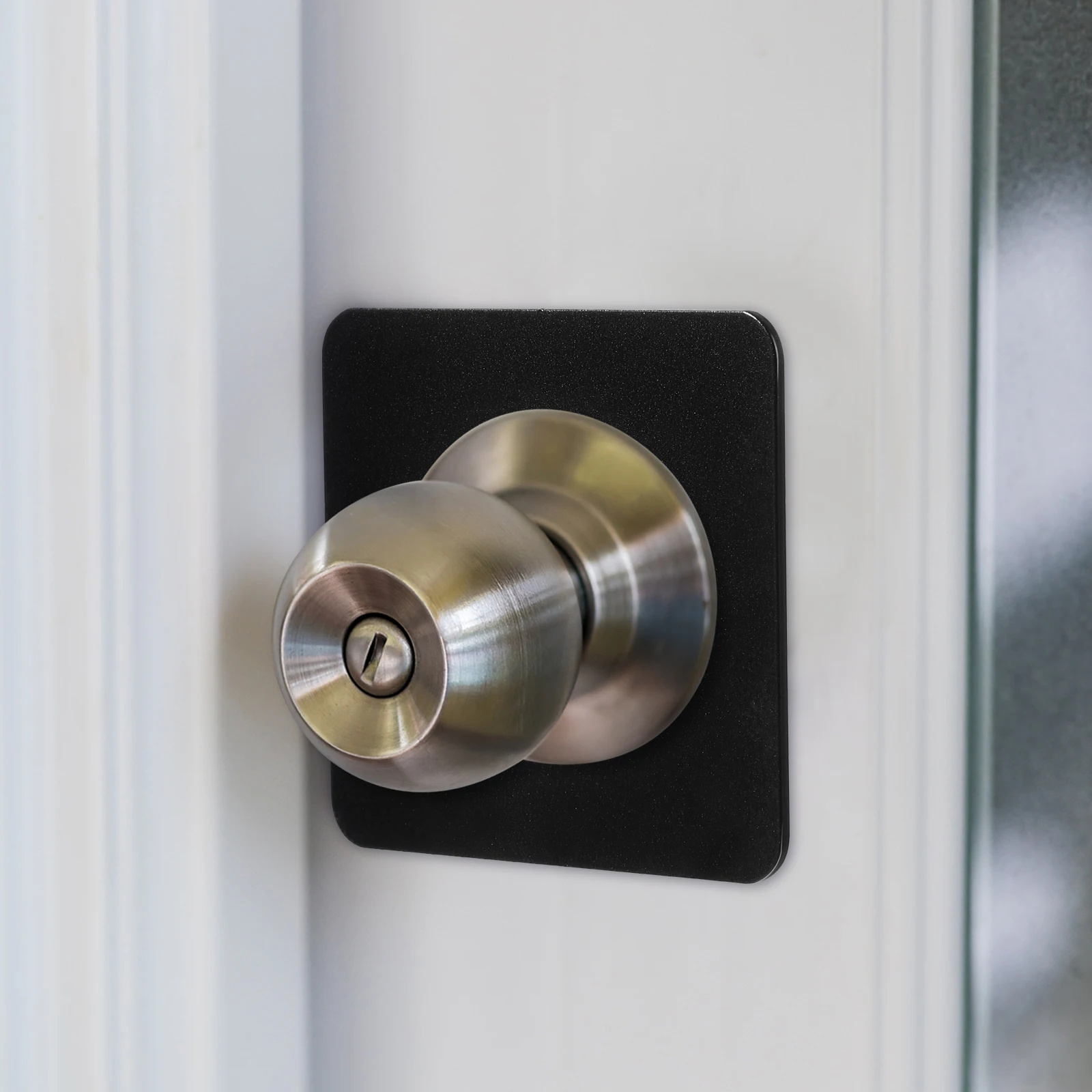 

2 Pcs Door Hole Cover Lock Repair Board Knob Plates Reinforcement Stainless Steel Doorplate