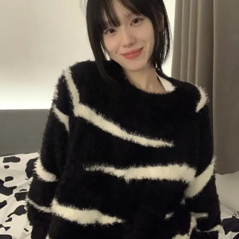 

Sweater women's autumn and winter new style lazy sweater jacket soft waxy tops Hot Style sweet and cute Fashion