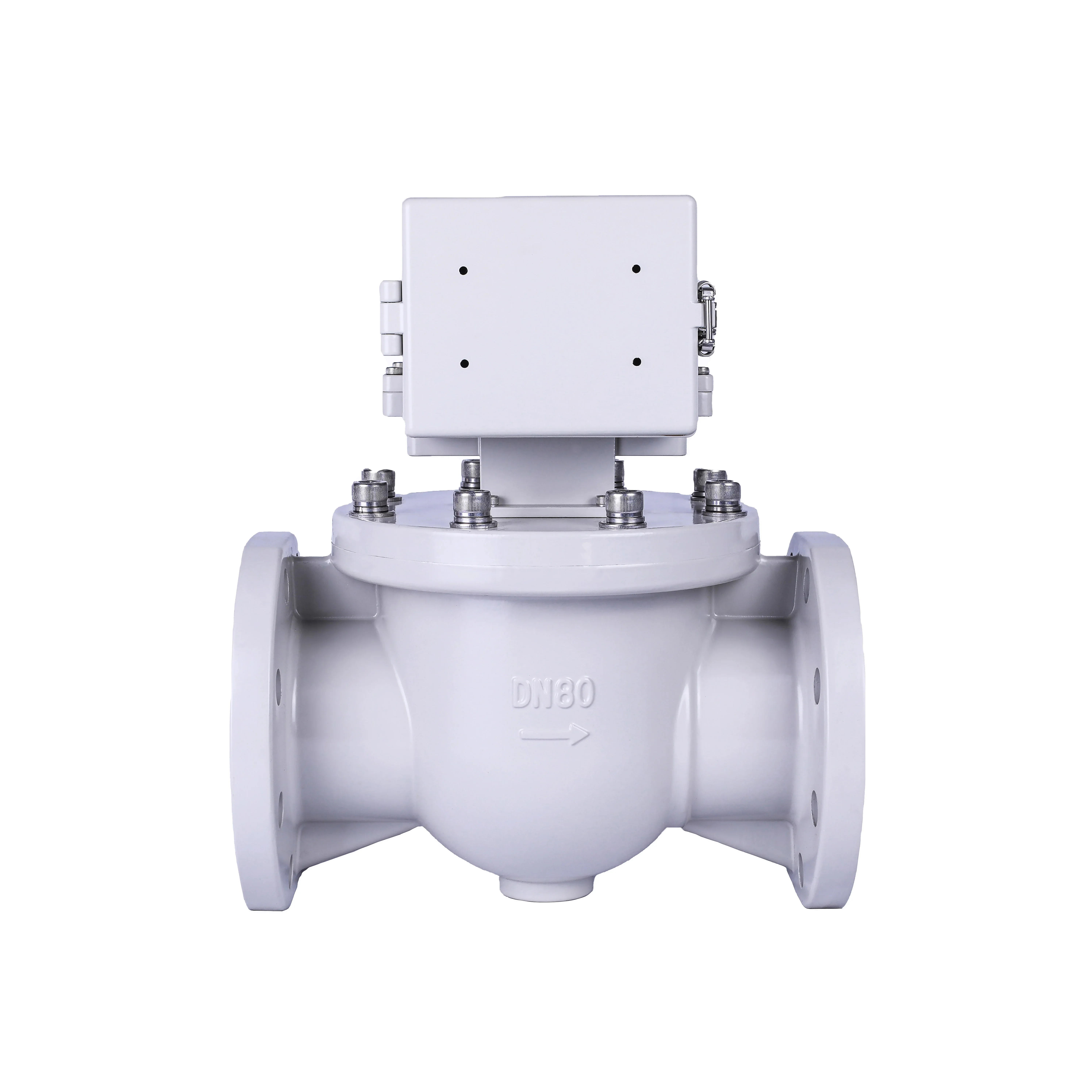 Factory DN80 Industrial commercial Gas Pipeline Flange Ball Valve smart Remotely cut off for prepaid gas flow meter