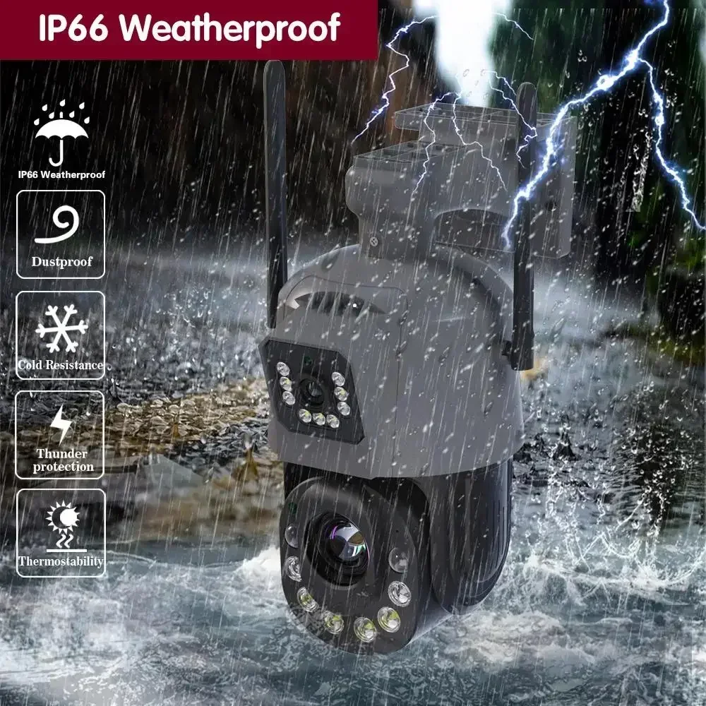 ICSEE 8MP PTZ IP Camera 50X Zoom Dual Lens Draadloze 4G Sim-kaart Cctv Wifi IR Outdoor waterdichte Netwerkcamera