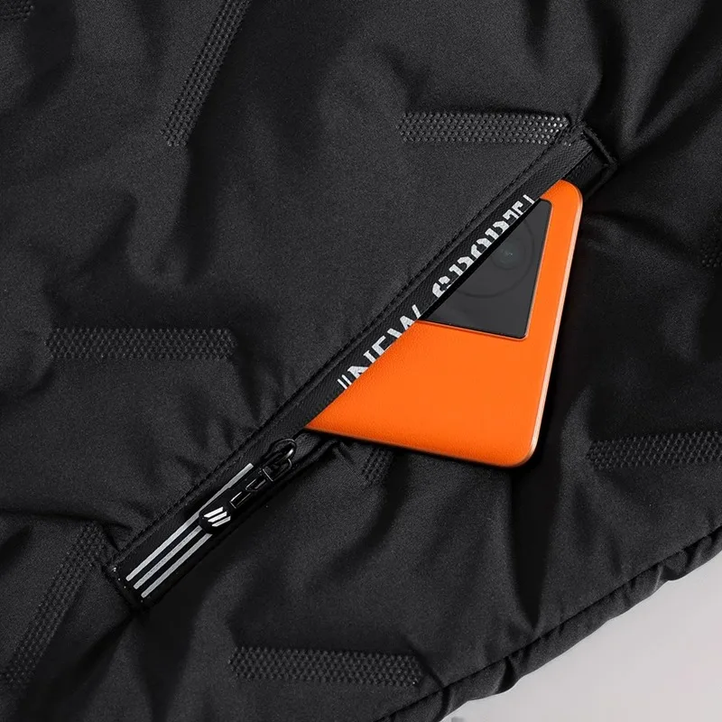 

Thiened Lamb Velvet down Jaet Men's Cotton Coat Warm Casual Hooded Zipper Closure Long Sve Stand Fit Polyester