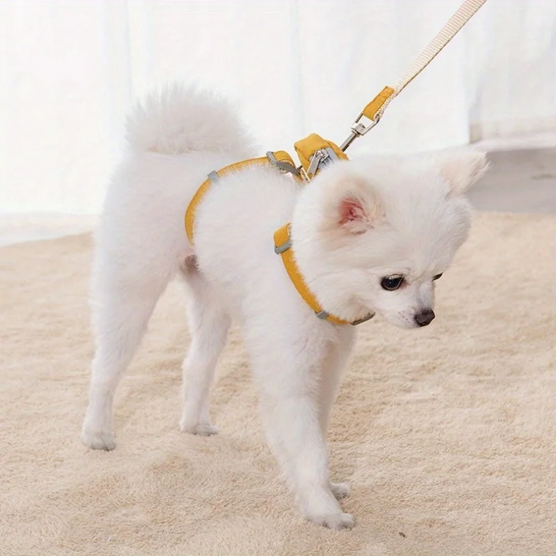 

Adjustable Pet Backpack Hands-Free Durable Nylon Chest Strap with Breakaway Buckles for Training Dog Running Pet Accessory