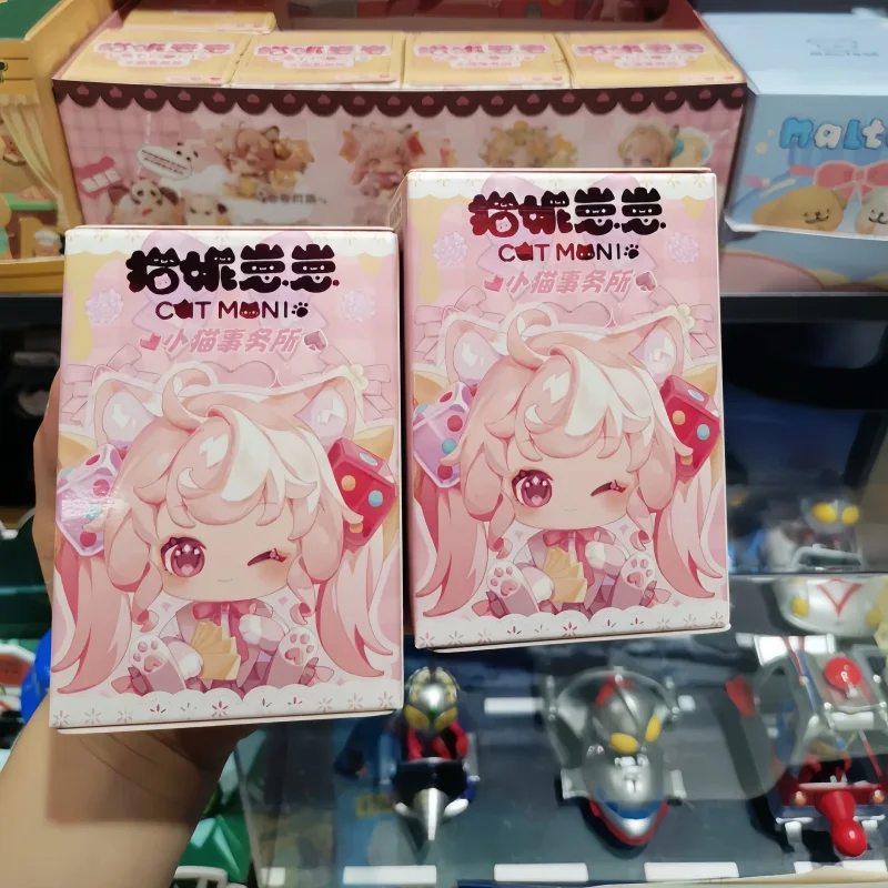 

Новая оригинальная Moni, милый кот, котенок, офисная серия, слепая коробка, настольный дисплей, сюрприз, модные игрушки, детский подарок на день рождения, милые подарки