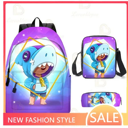 Anime Figure Adisputent Backpack Bag Set Boys Schoolbags Kid School Boy Bookbag Student Schoolbag Kid Pencil Case Back To School