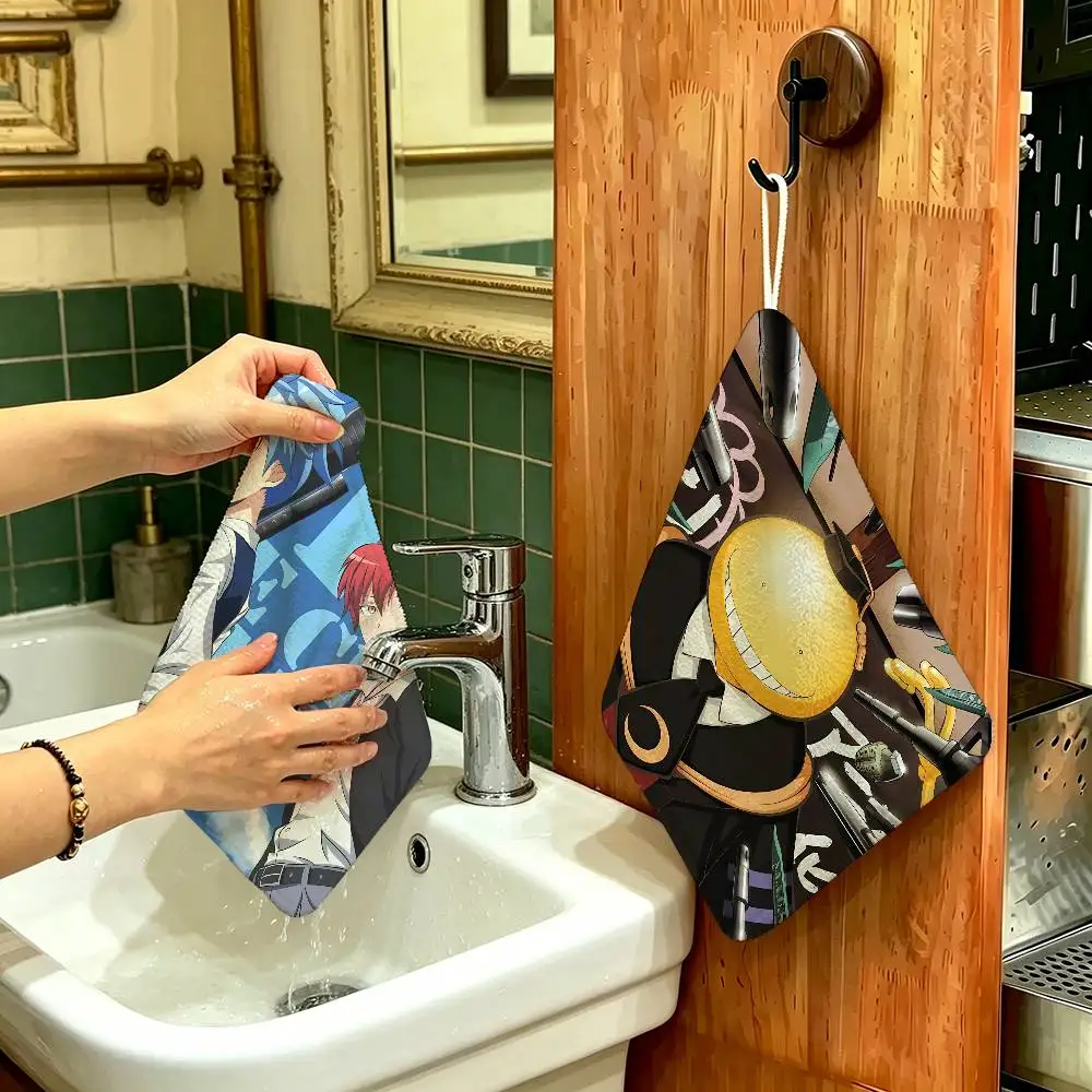 

Assassination Classroom Hanging Kitchen Towel, Polyester Cotton Material, Multipurpose Hand Wiping Towel for Family