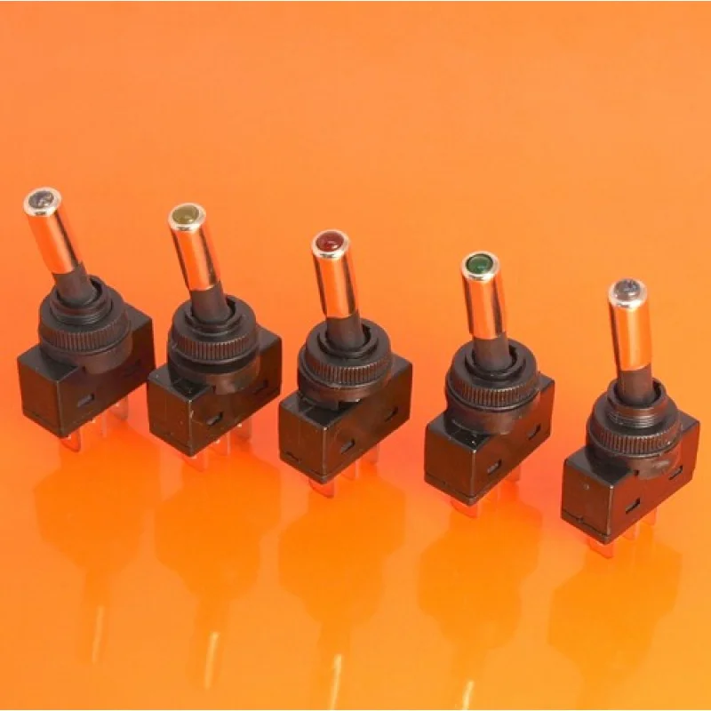 1/10PCS Quality LED Toggle Switch On/Off Rectangle 3 Pin 12V 20A Panel Car Van Dash SPST