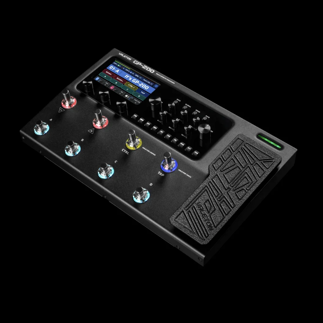 Factory Selling Valeton GP200 Guitar Bass Amp Black Modeling IR Simulation Multi-Effects With Power Adapter Pedal Guitar Effects view 4