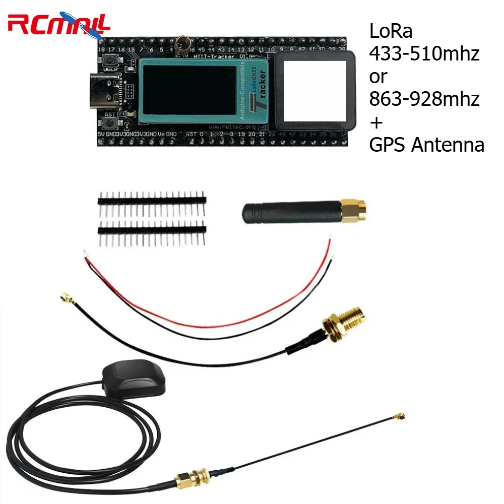 heltec-esp32-lora-meshtastic-asset-tracker-sx1262-wi-fi-bluetooth-gps-tracker-with-gps-antenna-for-arduino-vehicle-tracking
