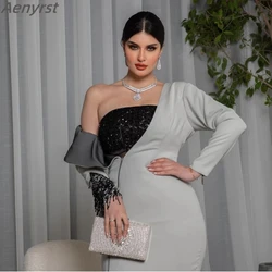 Elegant Evening Dresses One Shoulder Mermaid Celebrity Gowns Zipper-Up Prom Dress Women Dubai Customized فساتين للحفلات الراقصة