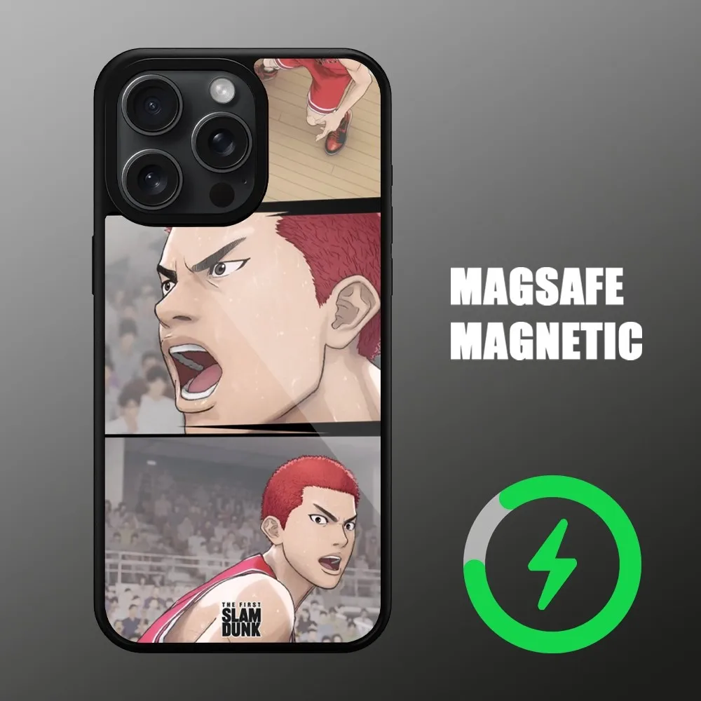 THE FIRST SLAM DUNK Phone Case For iPhone Magsafe Magnetic Wireless 11 12 13 14 15 Pro Max Plus Charging Cover