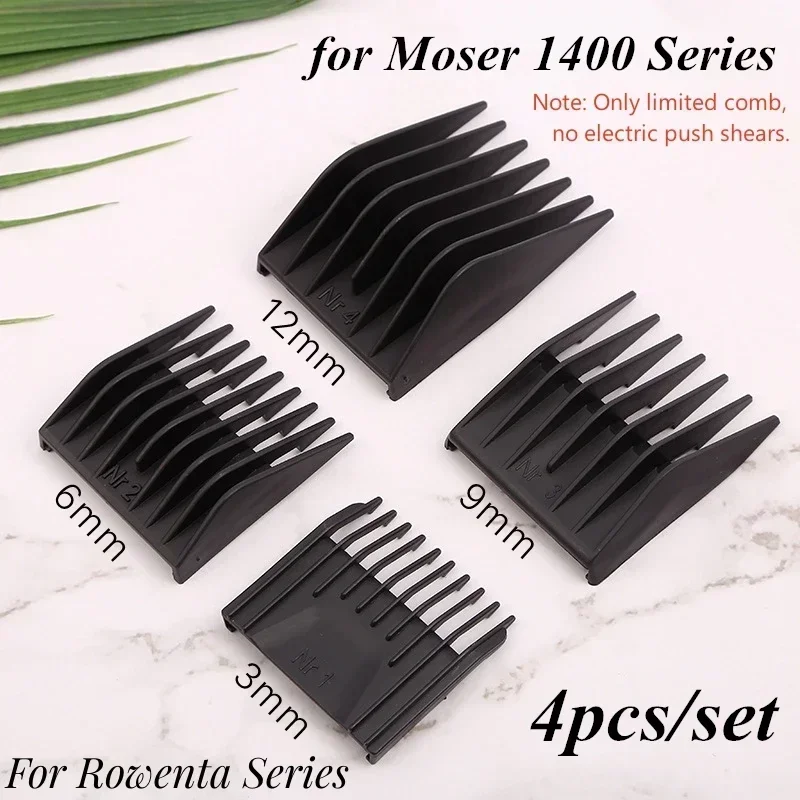 4pcs/se for Moser 1400 Series G1202 Replacement Cutting Guide Combs Barber Professional Universal Hair Clipper Limit Comb