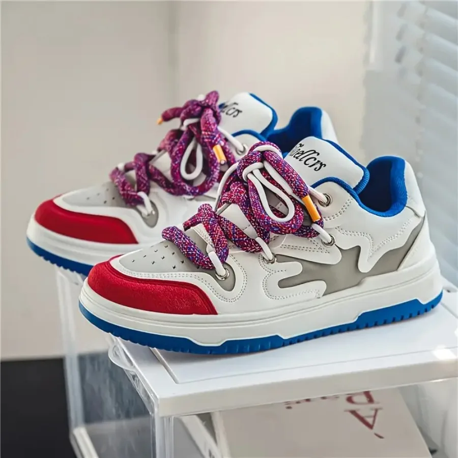 

Новые мужские повседневные кроссовки на толстой подошве, универсальные, с цветными вставками, модные спортивные туфли, дышащие, износостойкие, увеличивающие рост