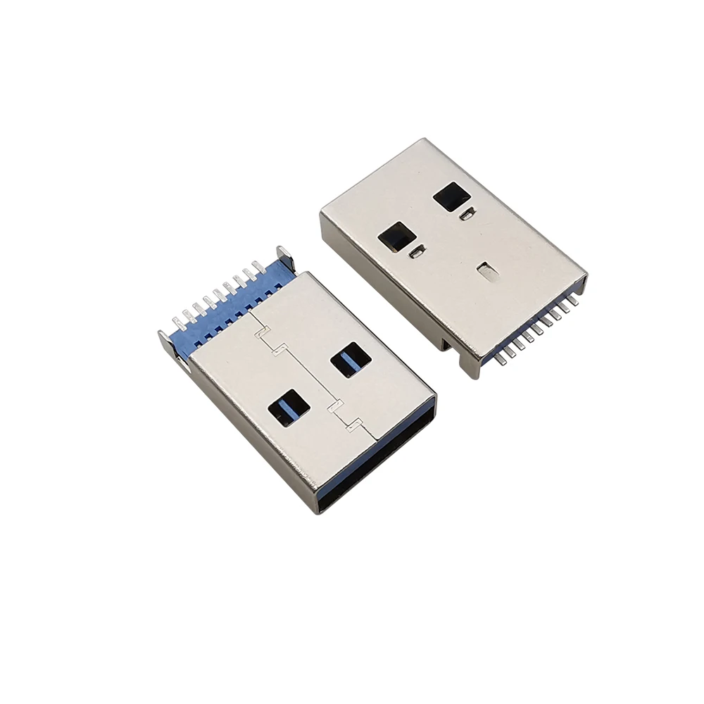 USB 3.0 Type A Male Plug 9 Pin Connector SMT SMD Soldering Type U-disk Drive Data Transmission Plugs Repair USB-A Adapter