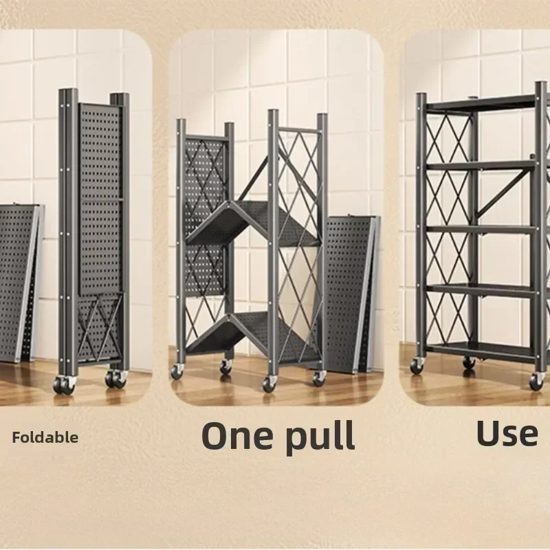 

Modern Household removable shelves Balcony Basement Storage Folding shelves Warehouse Supermarket Installation-free shelves