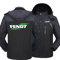 New Winter Fashion Fendt Logo Men's Fleece Waterproof Jackets Thicken Hoodies Zipper Warm High Quality Outwear