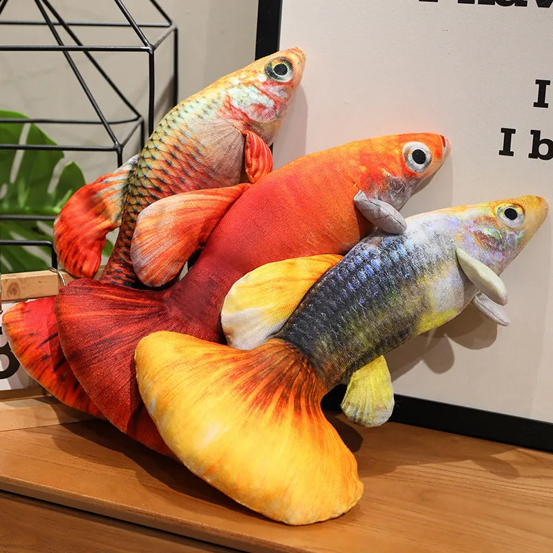 40/60cm Simulation Fish Plush Throw Pillow Giant Stuffed Soft Animal Carp Cartoon Pillow Sleep Cushion Kids Girl Funny Xmas Gift