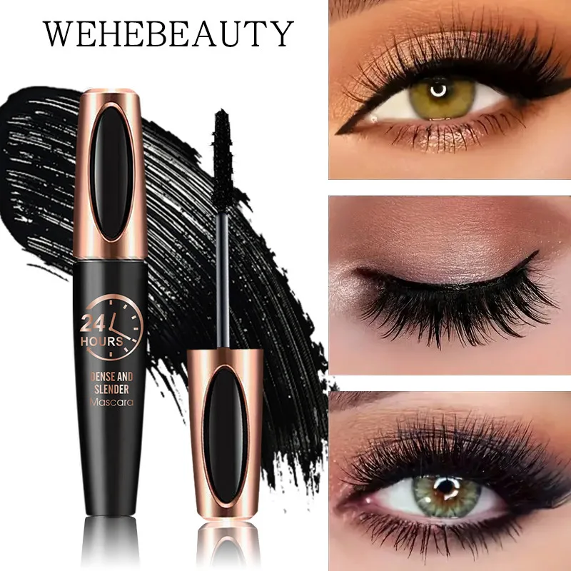 5D Waterproof Mascara Thick Eyelashes Extension Black Silk Fiber Mascara Female Makeup Cosmetic Waterproof Mascara