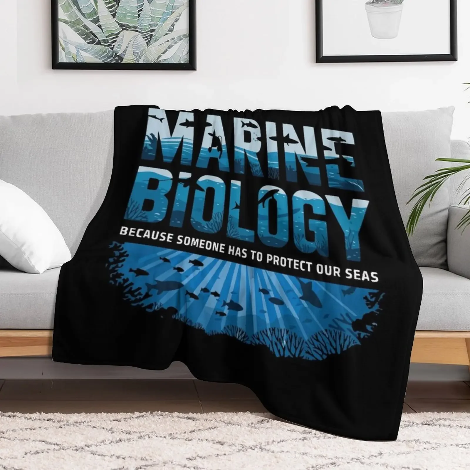 Funny Marine Biologist student Marine Biology Throw Blanket cosplay anime Furry Blankets